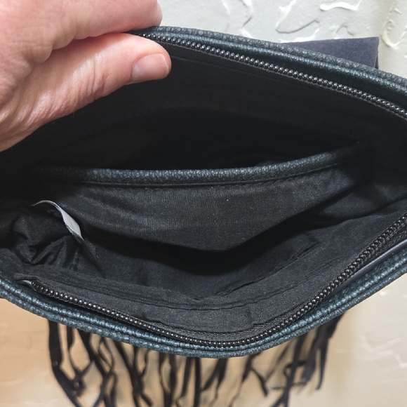Rue21 Black Crossbody Bag with Fringe - Picture 3 of 10